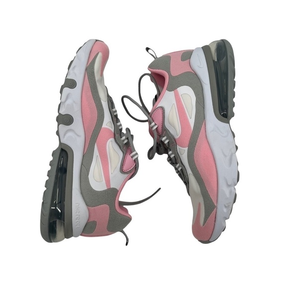 Nike Air Max 270 React GS White Pink Sneakers Size 6 Youth - Picture 3 of 7